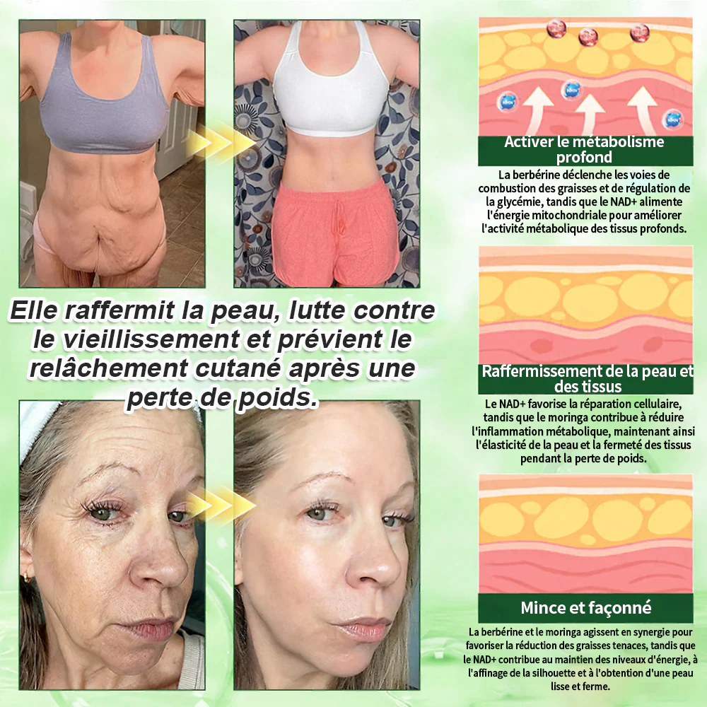 🔥 Coup de cœur des clients丨Purelora® Moringa Berbérine x NAD+ Patch Nano-Microneedle 10-en-1 Une application par jour, changements visibles dès 7 jours. Pour accompagner la gestion du poids, la fermeté de la peau et le bien-être global - Image 6