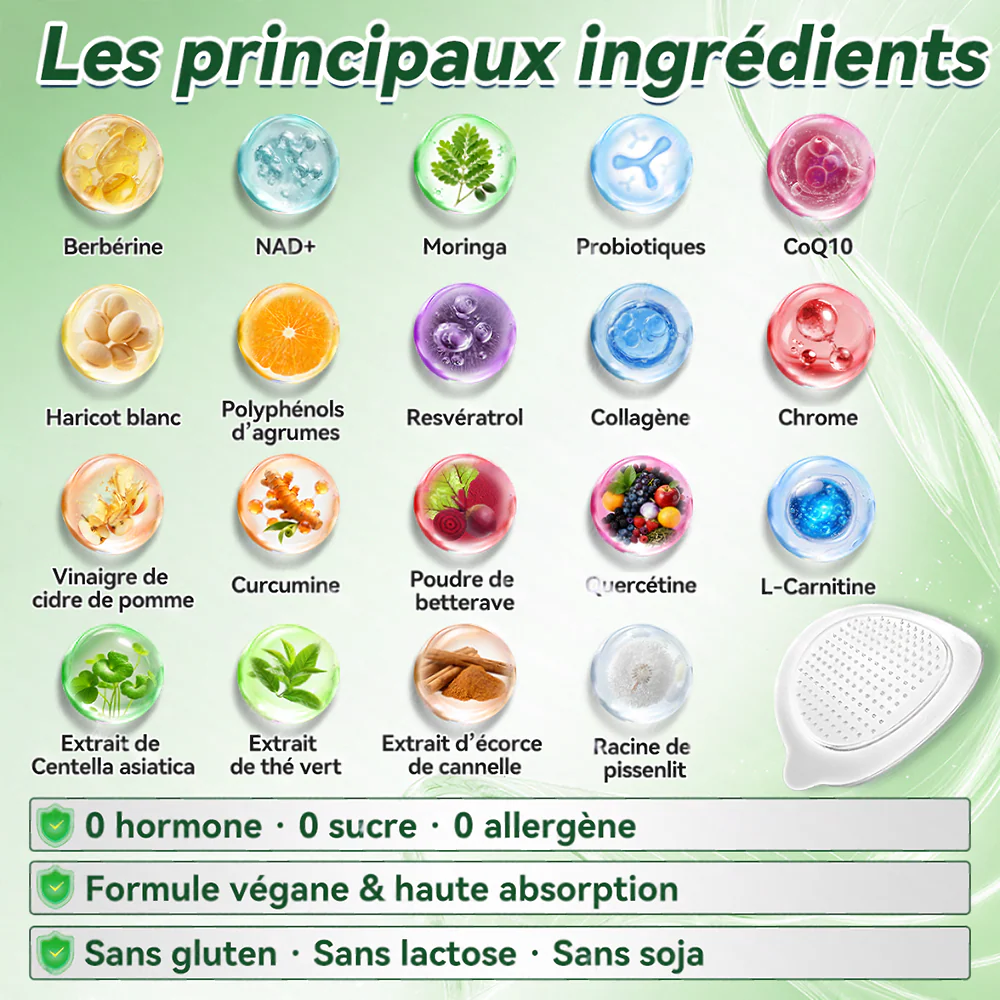 🔥 Nouveauté & Meilleure vente丨Purelora® Moringa Berbérine x NAD+ Patch Nano-Microneedle 10-en-1 Une application par jour, changements visibles dès 7 jours. Pour accompagner la gestion du poids et le bien-être global. - Image 12