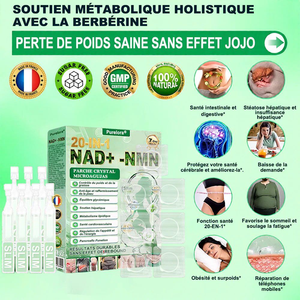🔥 Nouveauté | Purelora® 1064 Crystal Microneedle Nano-System avec activation NAD⁺ & solution patch Slim & Healthy 20-en-1 - Image 13